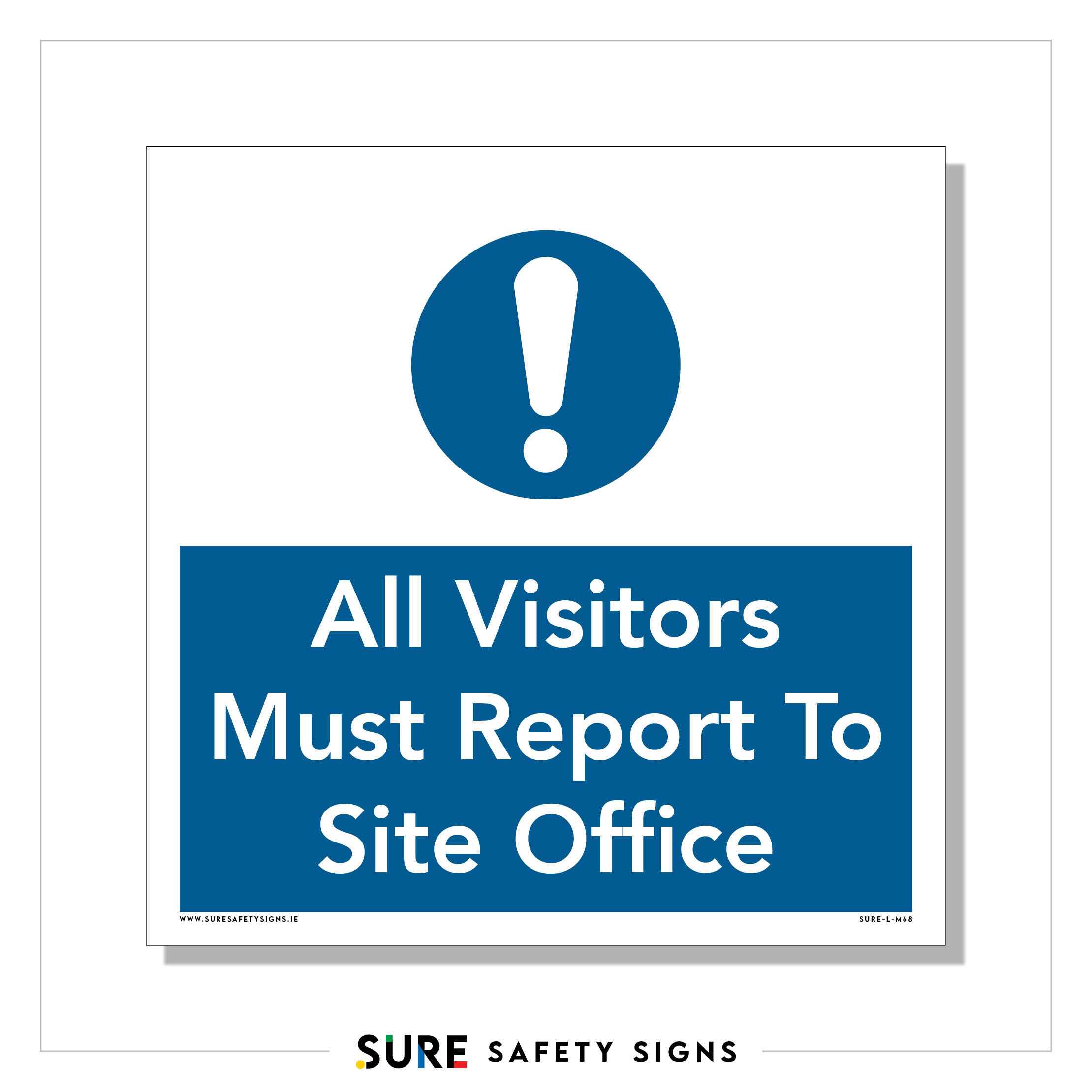 Visity Sign Visitors | Direction Sign — Sure Safety Signs