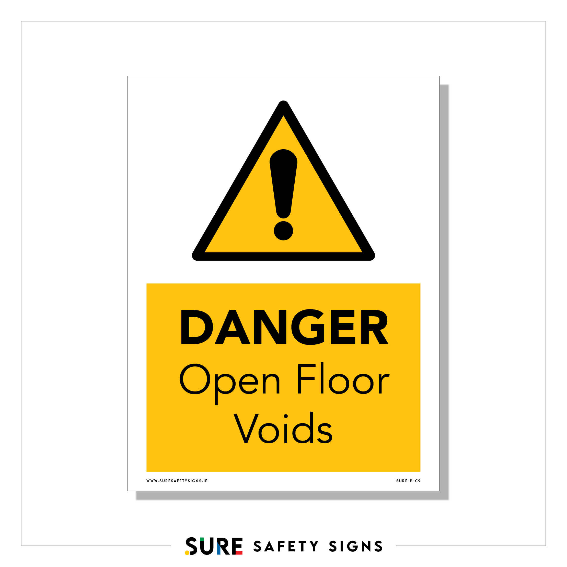 DANGER Open Floor Voids Sign — Sure Safety Signs
