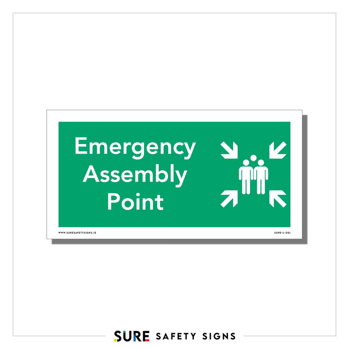 Emergency Assembly Point Round Sign Emergency Assembly Point Sign | Fire Safety — Sure Safety Signs