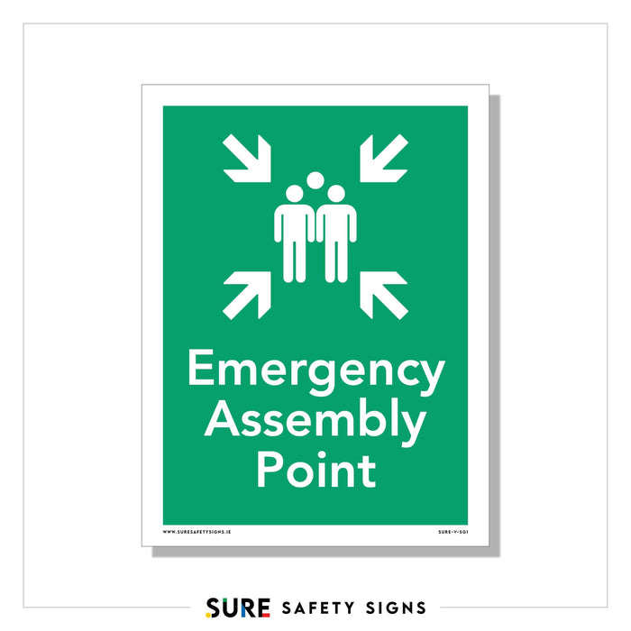Emergence Point Sign Emergency Assembly Point Sign | Fire Safety — Sure Safety Signs