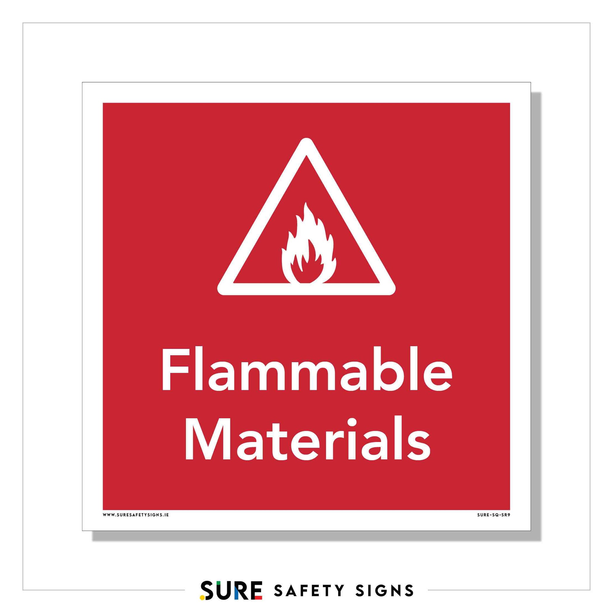 Flammable Materials Sign | Hazard Warning — Sure Safety Signs