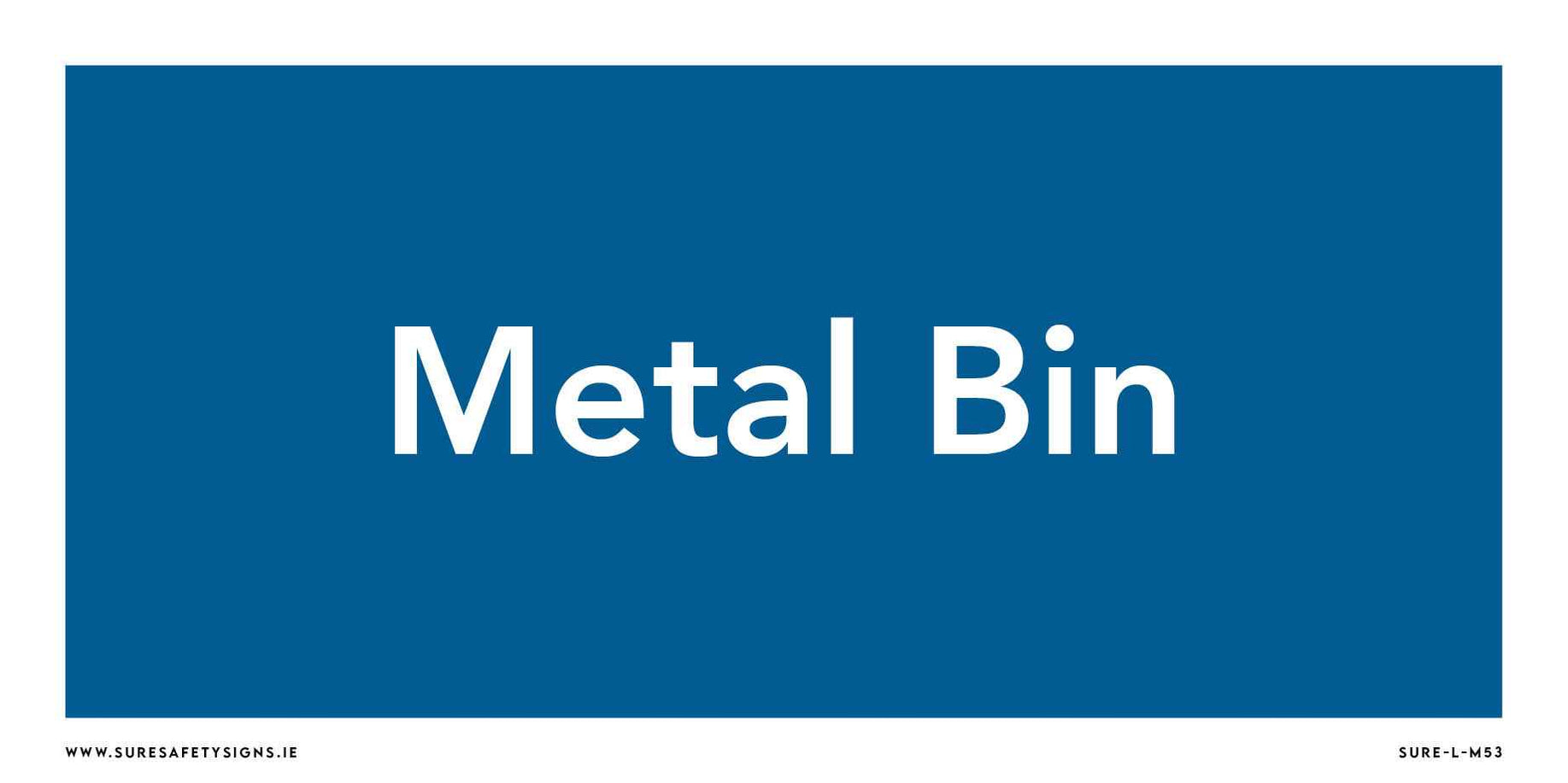 Metal Bin Sign | Waste Management — Sure Safety Signs