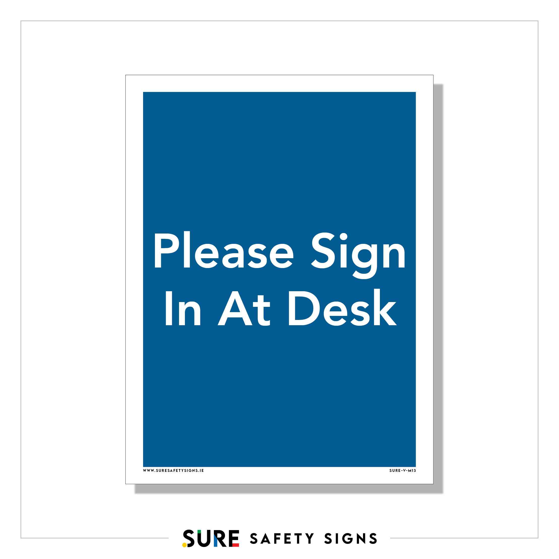 Sign In Desk | Direction — Sure Safety Signs
