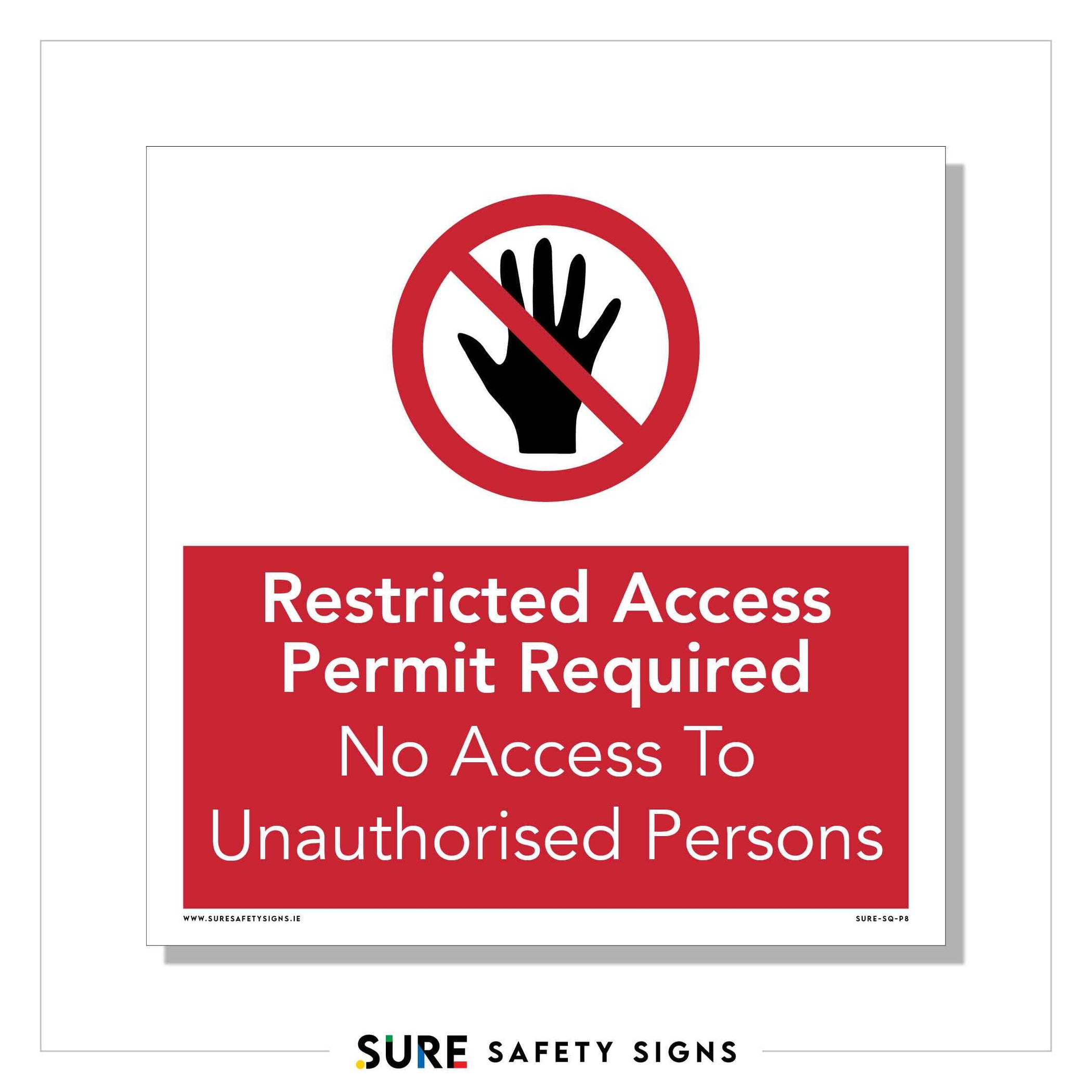 Restricted Access Permit | Sign — Sure Safety Signs
