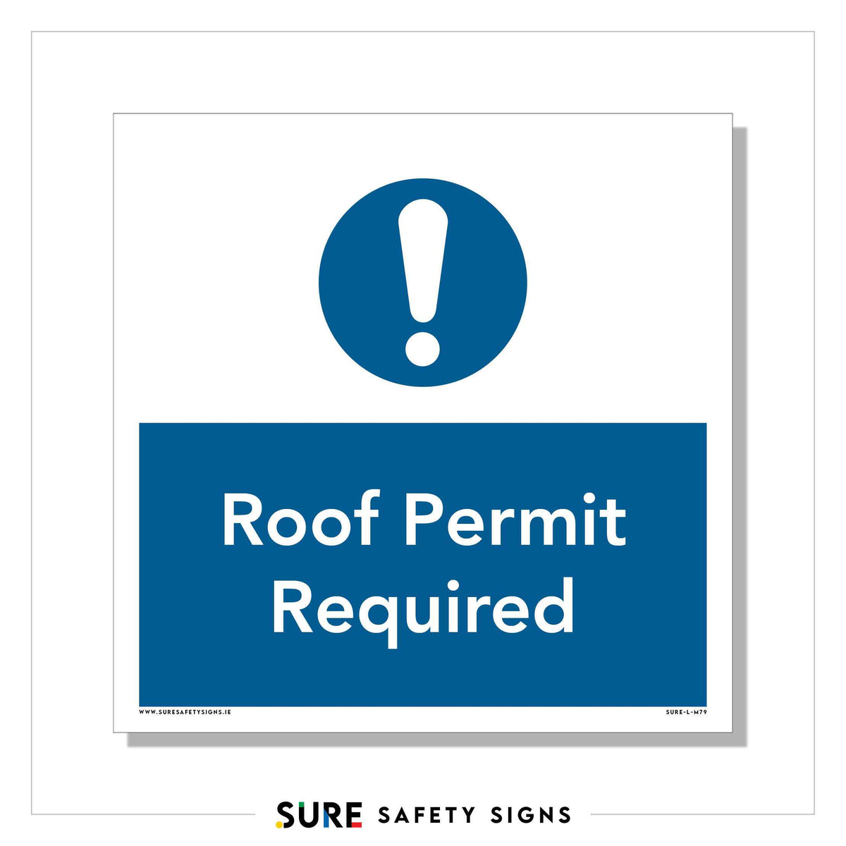 Roof Permit Required Sign | Construction — Sure Safety Signs