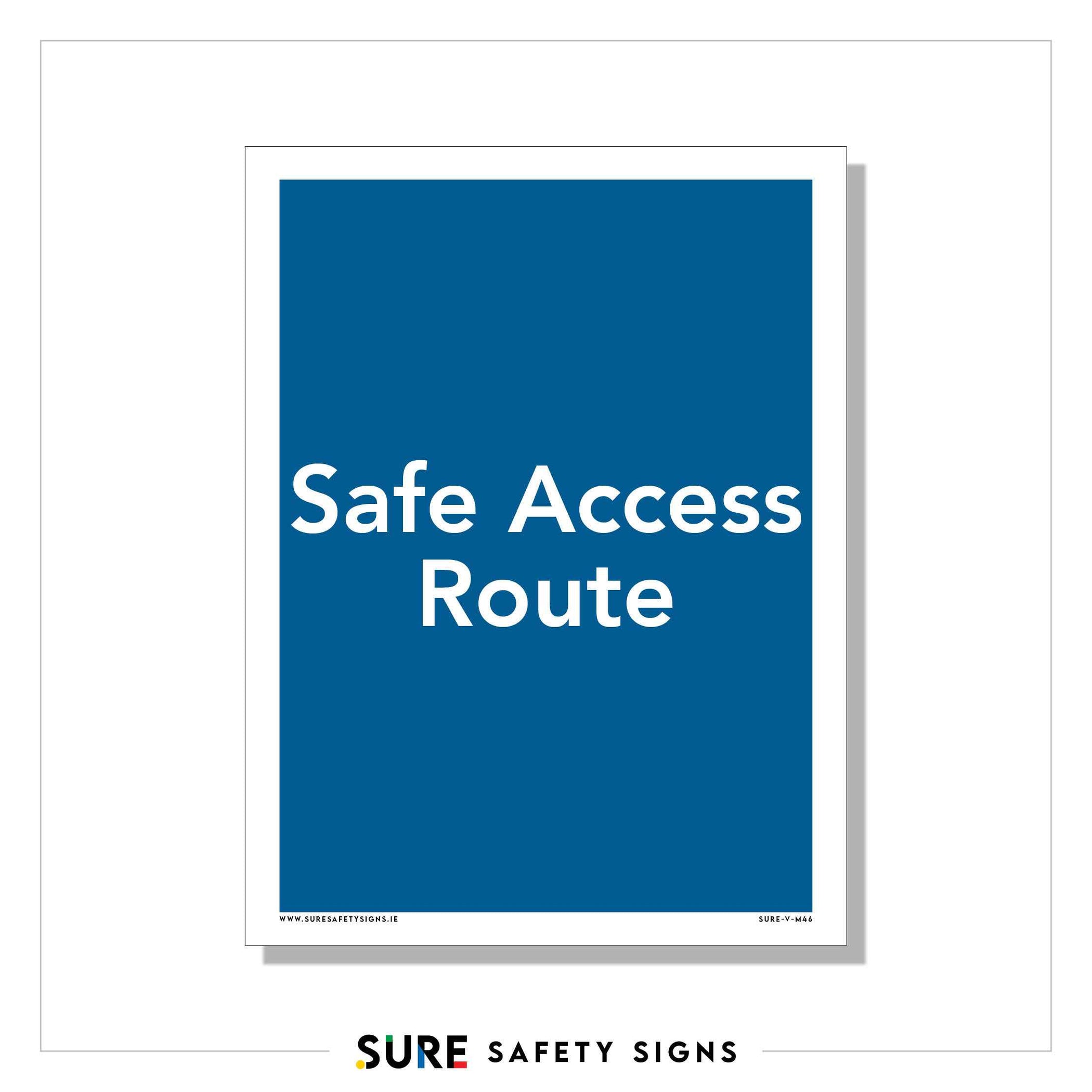 Safe Route | Direction Sign — Sure Safety Signs