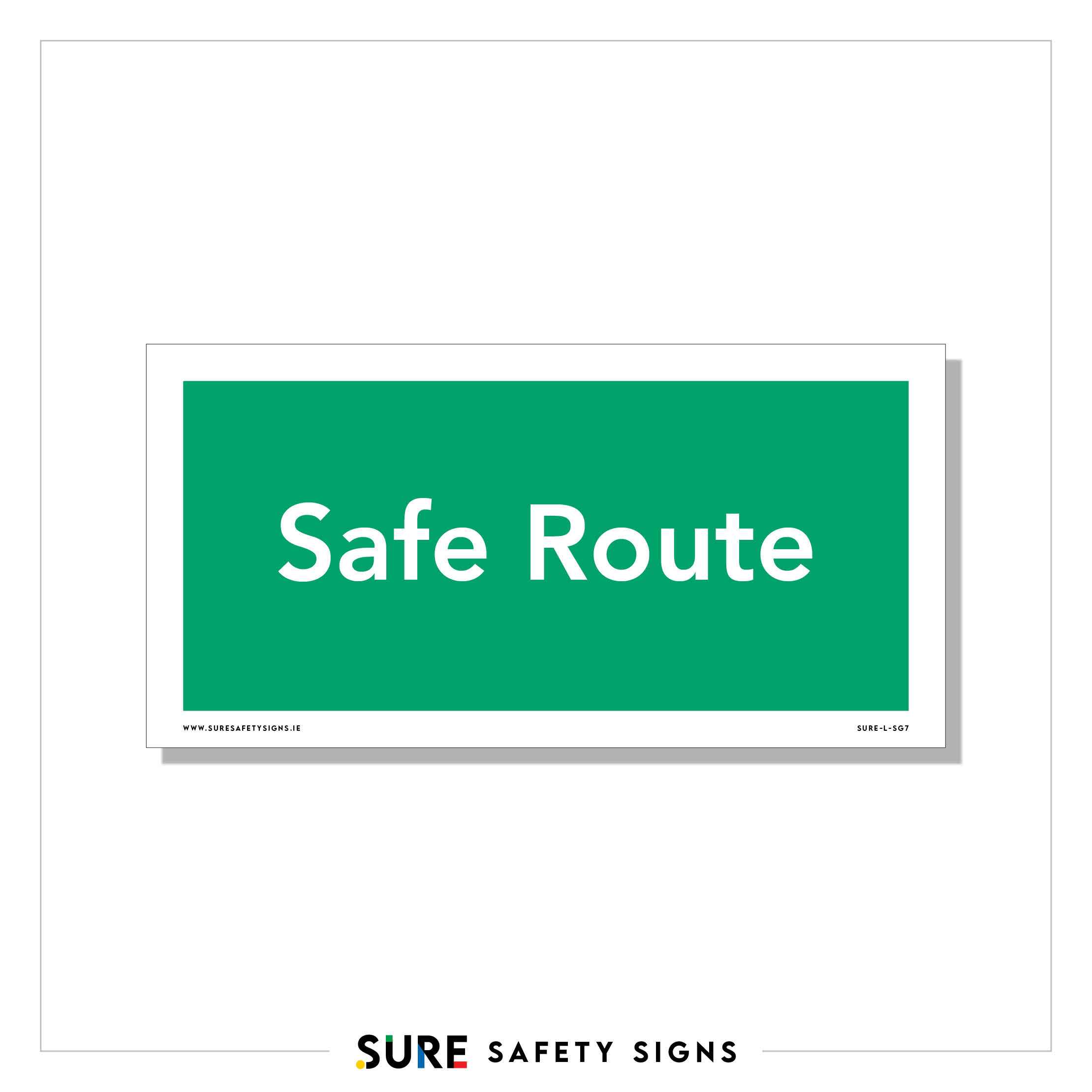 Safe Route | Direction Sign — Sure Safety Signs