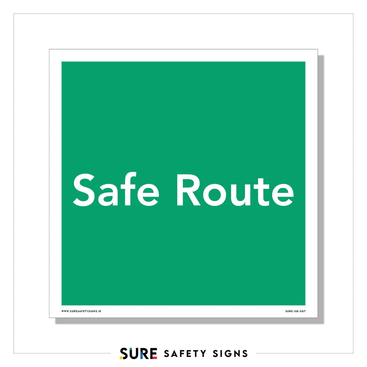 Safe Root Sign Safe Route | Direction Sign — Sure Safety Signs